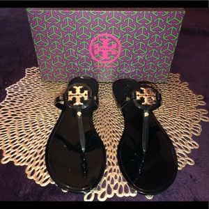Tory Burch Miller Jelly Sandals in Black